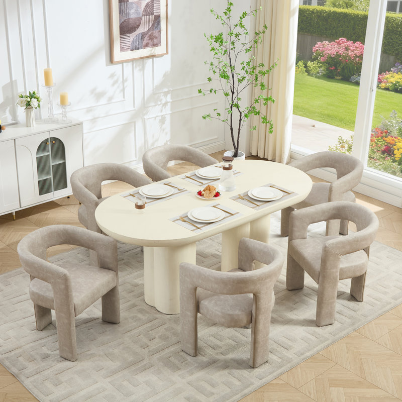 Ensemble de 3 chaises de salle à manger rembourrées sans assemblage, 3, Gris