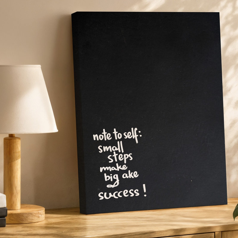 Toile, "Design a Minimalist Design", avec un fond noir uni, art mural qui révèle un sentiment de calme, H 20 po x l 20 po