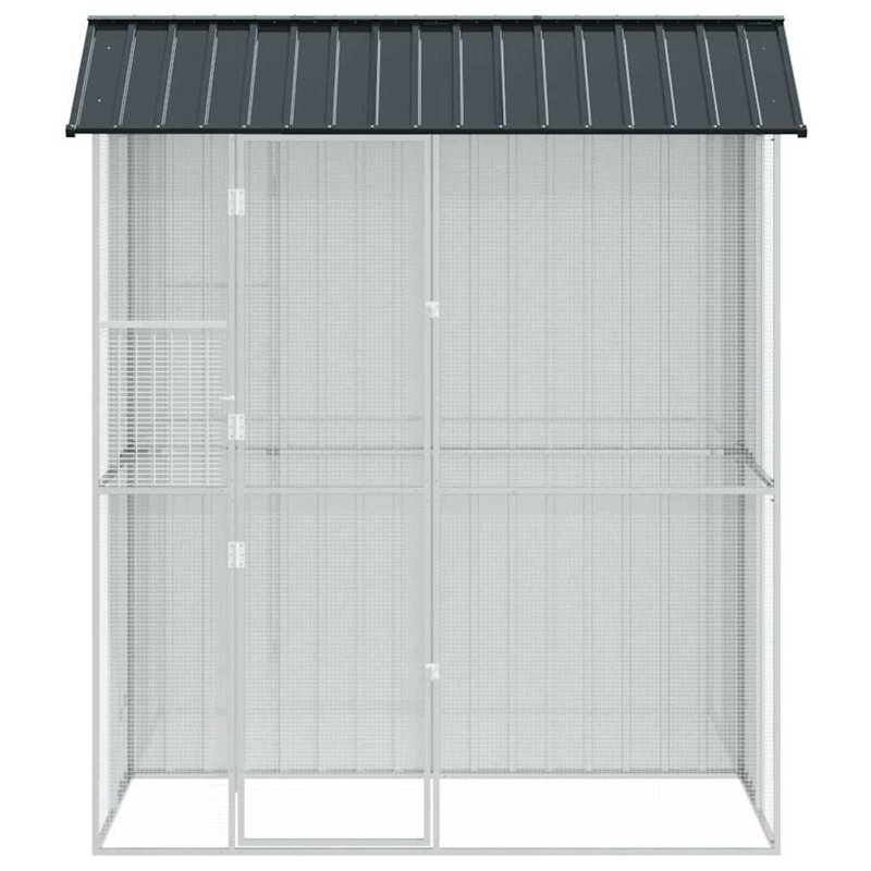 247cm Steel Floor Bird Cage, Anthracite