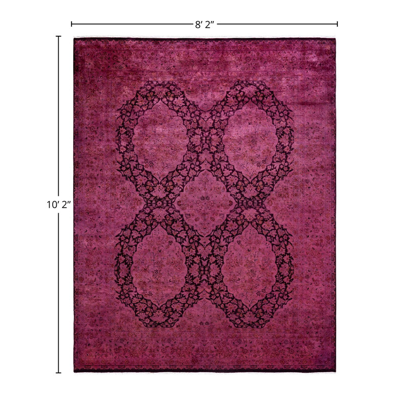 Tapis unique en laine 8 pi 2 po x 10 pi 2 po Kudzu