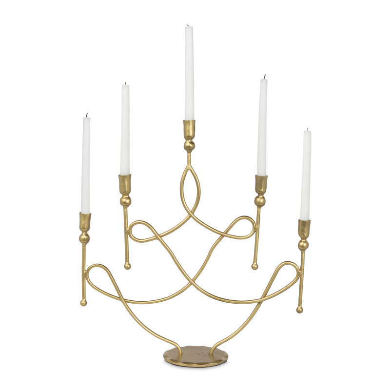 Porte-bougie à volutes, 5 bras, 5 bras