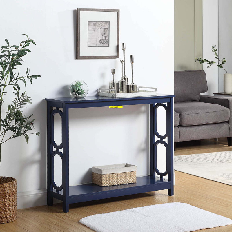 Console avec tablette 39,5 po Jeneil - Minburn, Bleu de cobalt