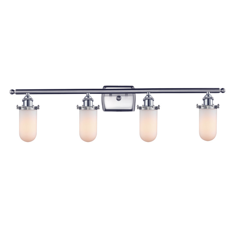 Éclairage pour meuble-lavabo 3 lumières Farview, DEL, Blanc mat, Nickel satiné brossé