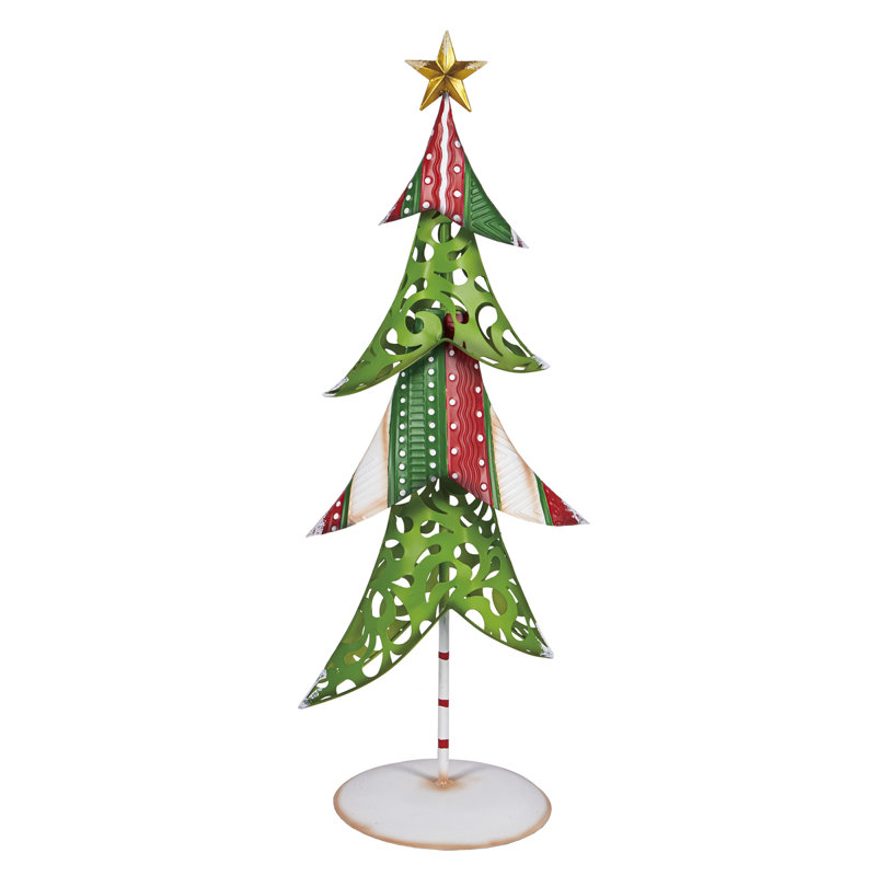 Statues d'arbres de Noël festifs découpés au laser