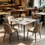 Fung Marble Top Metal Base Dining Table-2012168394