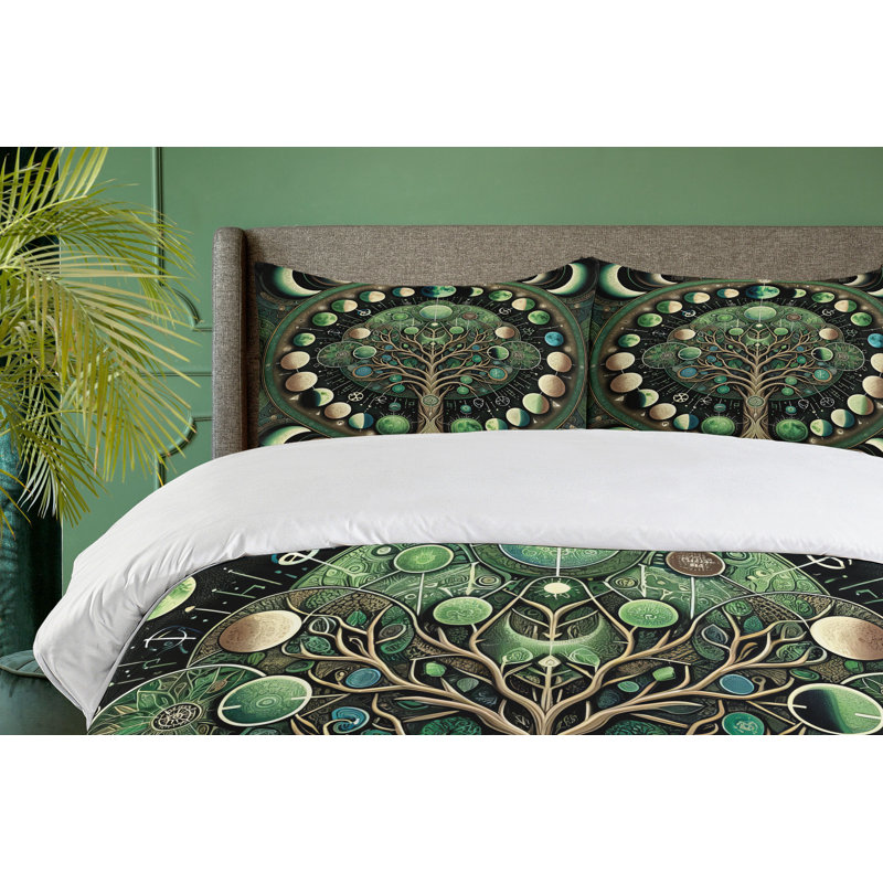 Green Duvet Cover, King Duvet Cover + 2 Standard Shams