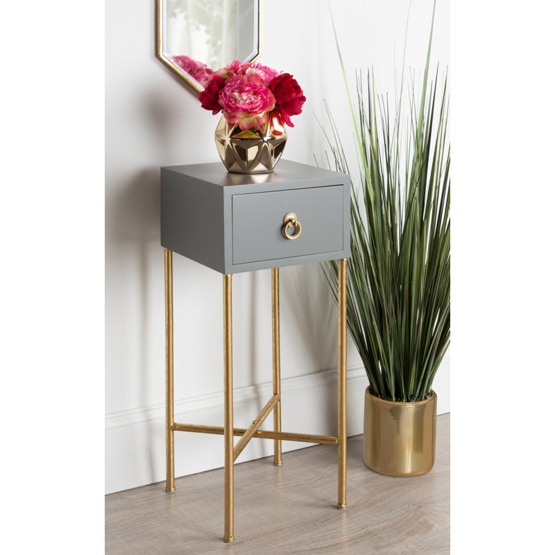 Jamie-Lee End Table with Storage, Gray