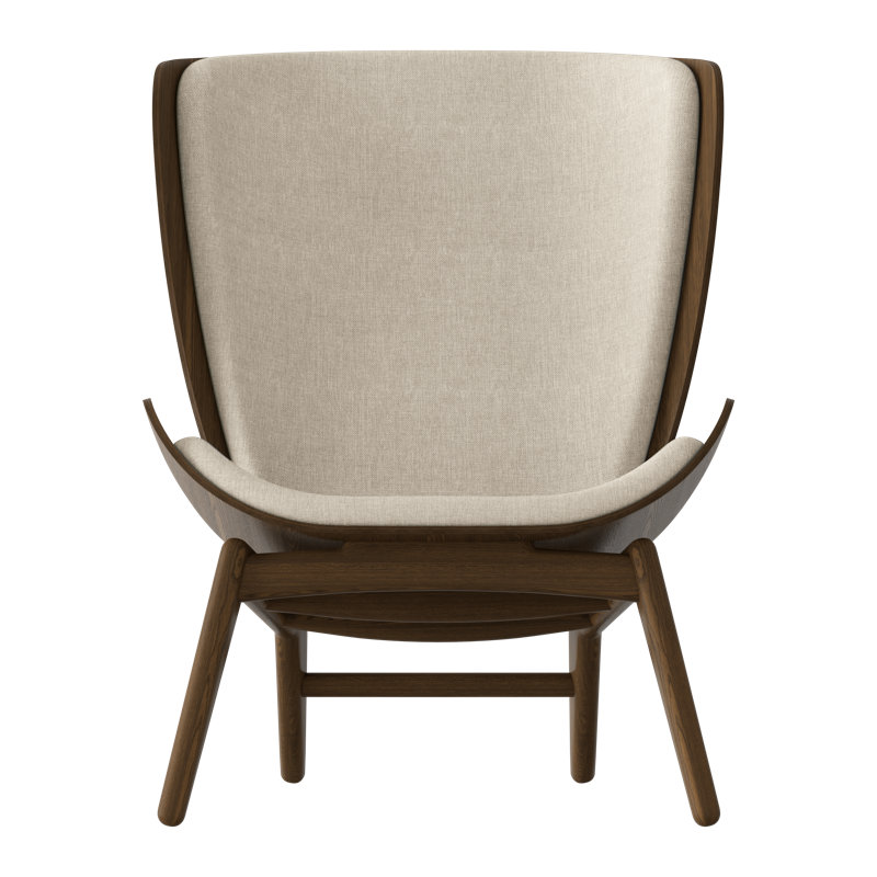 Shiela Upholstered Side Chair, White Sands 100% Polyester, Dark Oak