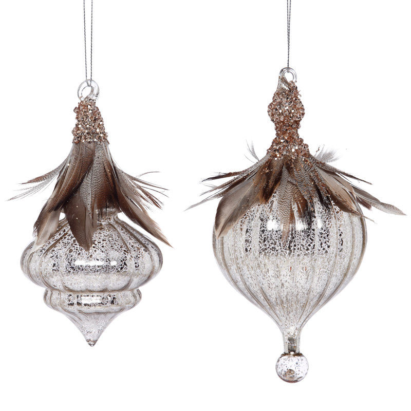 Feathered Drop - 7-8 Inches Set Of 6