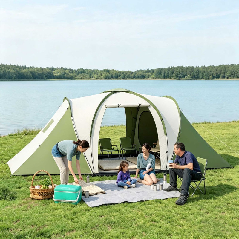6 Person Tent, Green