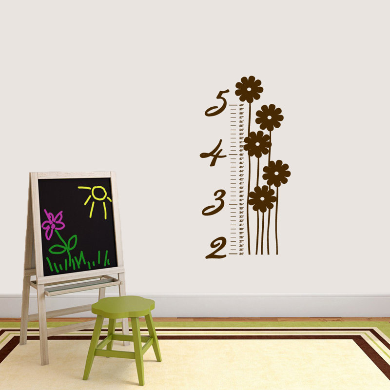 Décalcomanie murale de croissance fleur, Brun
