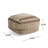 Rustic Wool And Cotton Large Pouf, Brown