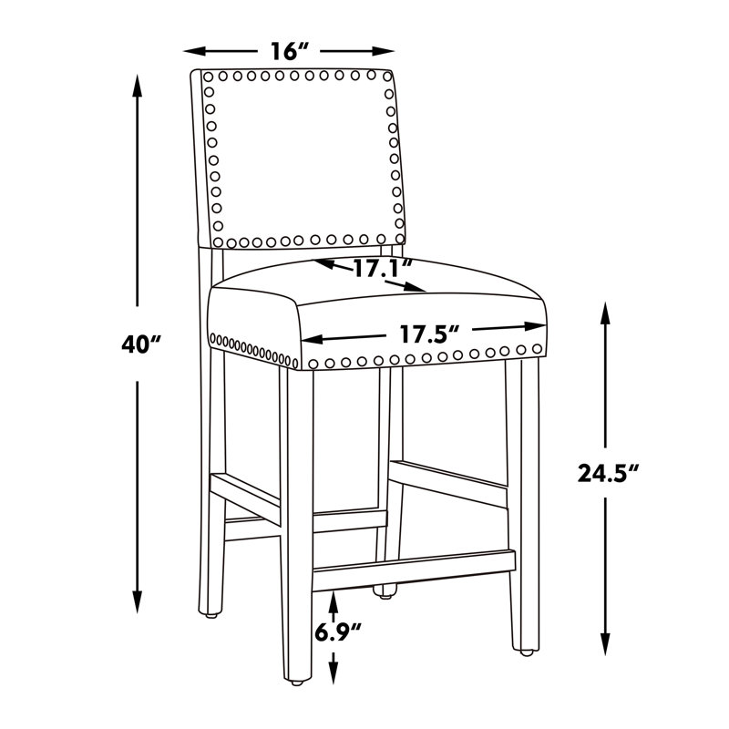 Tabouret de comptoir Ennu, Gris