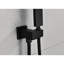 Douche de plafond noire matte pour douches confortables - 16 po, matériaux durables