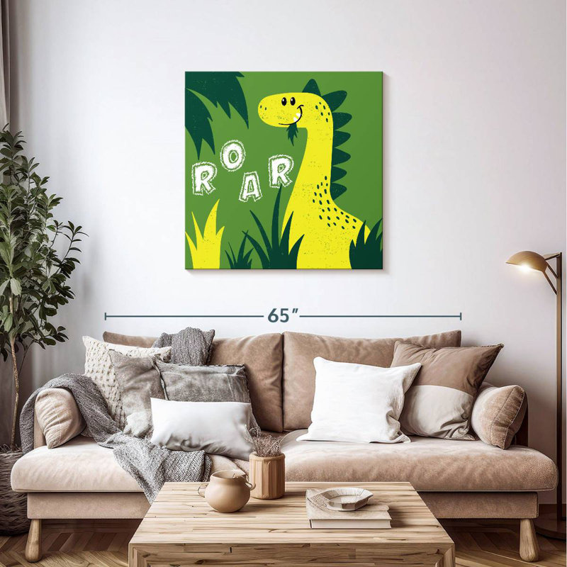 Ashelle, mignon dinosaure rugissant, H 36 po x l 36 po