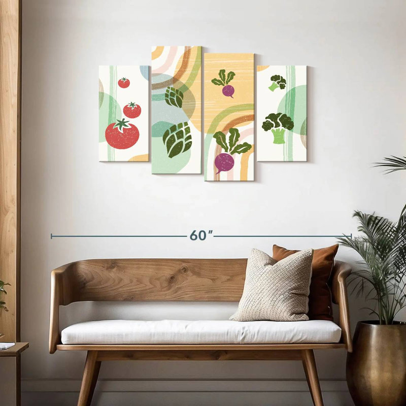 Yarlin Boho, légumes abstraits, H 27 po x l 43 po