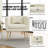 Upholstered Velvet Barrel Chair with Metal Legs-135700567