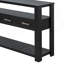 Console de style moderne, canapé avec 4 tiroirs et 2 tablettes-1839168499