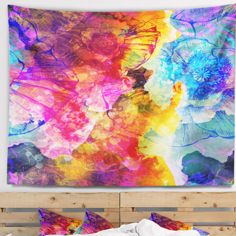 Tapisserie couleurs sans soudure Abstract, H 50 po x l 60 po