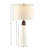 Triangular Ceramic And Wood Table Lamp
