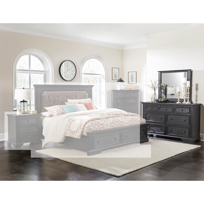 Commode 7 tiroirs avec miroir Thimeo
