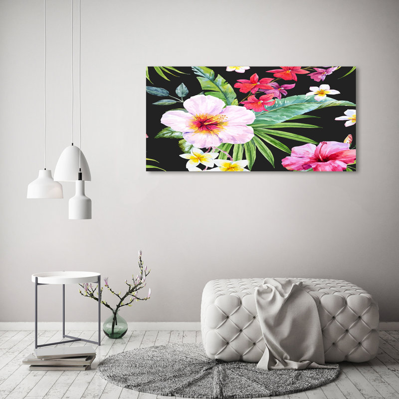 Hawaiian Flowers - Wrapped Canvas Print