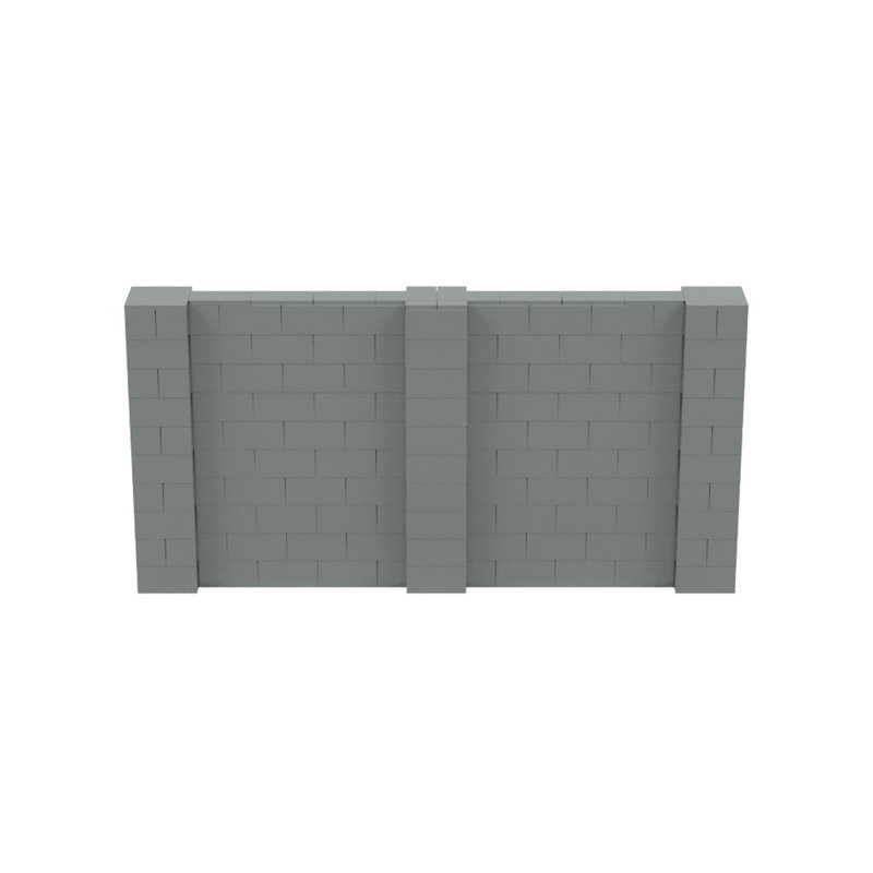 Ensemble mural de blocs géants 7 'T, H 60 po x L 120 po, Bleu clair
