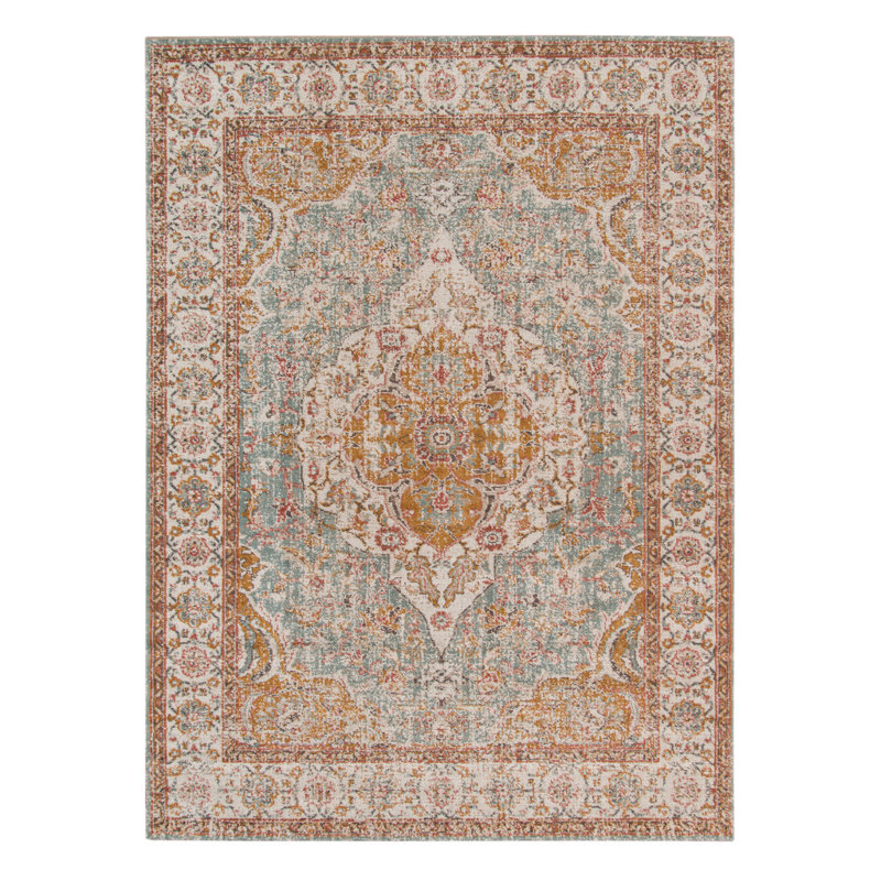 Tapis oriental orange 5 pi x 8 pi
