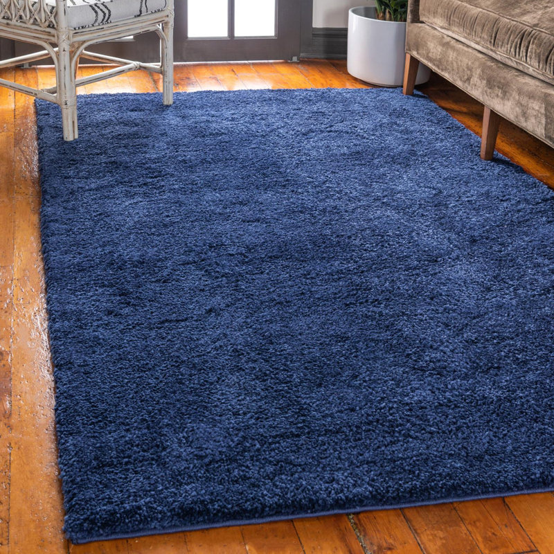 Zuniga Rug, Rectangle 6'1" x 9', Navy Blue