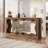Enisha 63" D Scalloped 2-Tier Console Table-1604877342