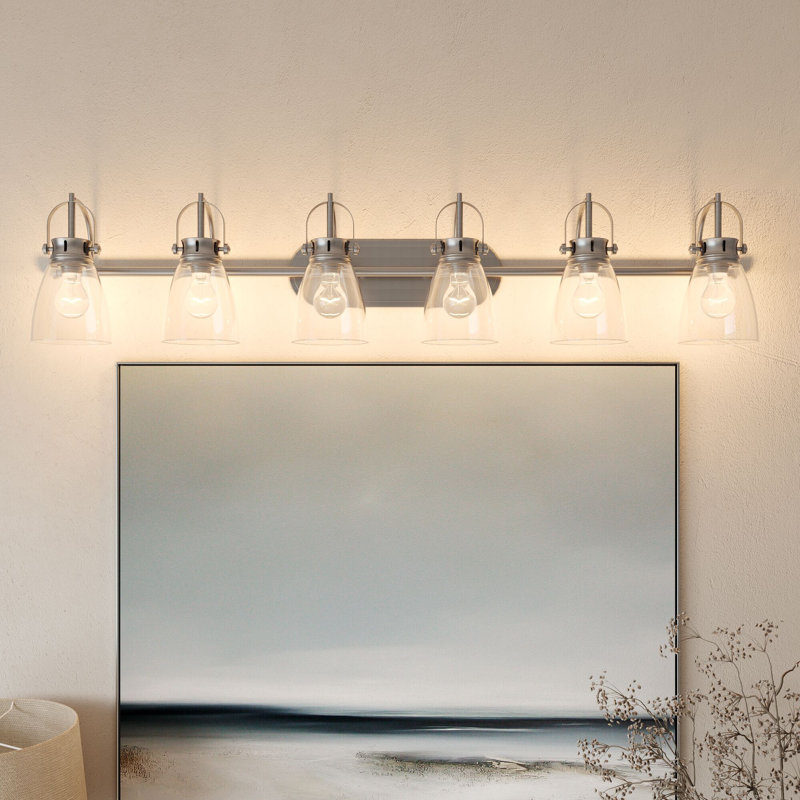 Careul 6 - Light Dimmable Vanity Light, Satin Nickel