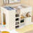Eranda Pine Solid Wood Standard Bed with Drawers and Shelves