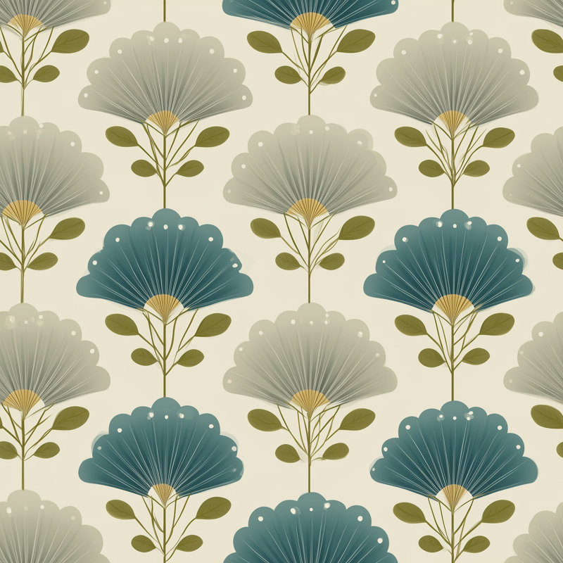 Papier peint Mid Mid Century Modern, Textured Non-Pasted