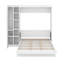 Lit escamotable double avec tablettes, garde-robe et DEL-121087767-121087766