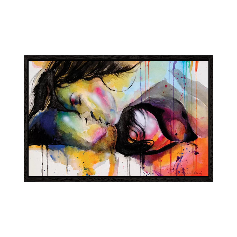 Colour Embrace II by Soo Beng Lim - Painting on Canvas, 66.04 cm H x 45.72 cm W, Black Framed