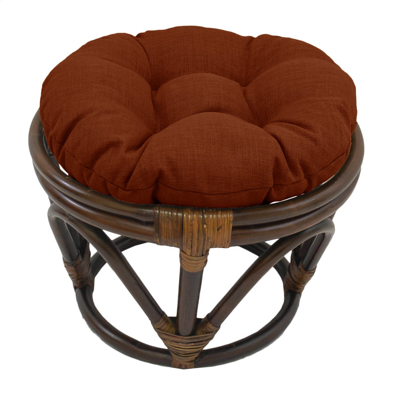 Outdoor 4'' Ottoman Seat Cushion, Cinnamon
