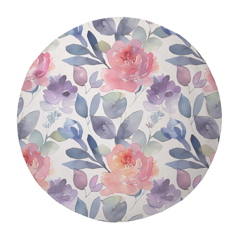 Tapis tressé Flower Dance, Rond 5 pi