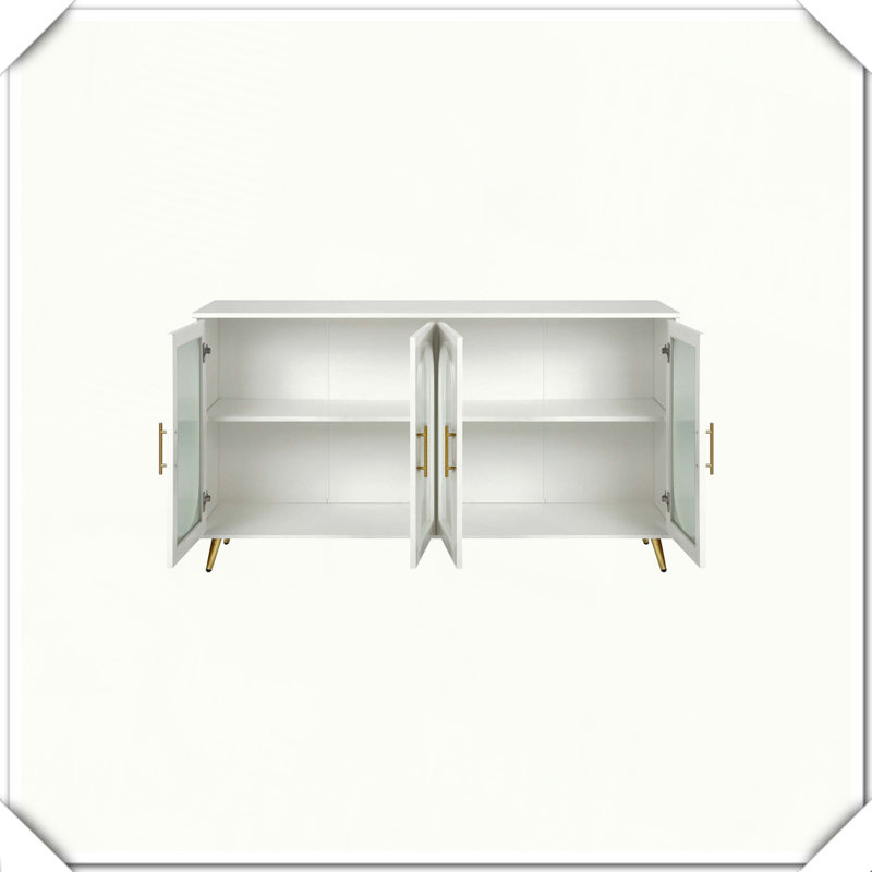 Meuble télé en bois, Blanc antique