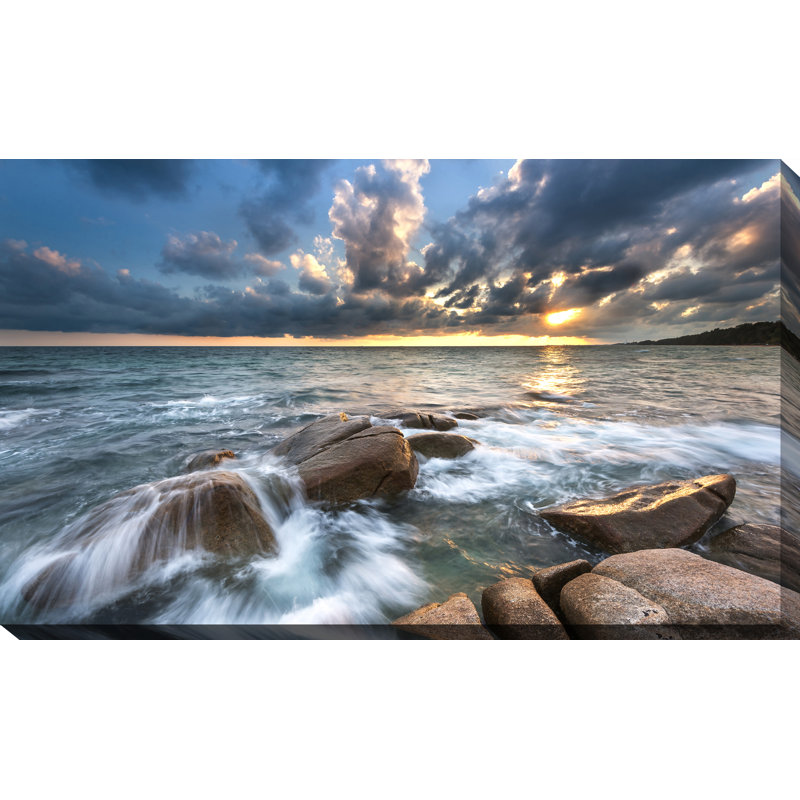 « ocean bliss », reproduction de photo sur toile tendue, H 24 po x l 40 po x P 1 po