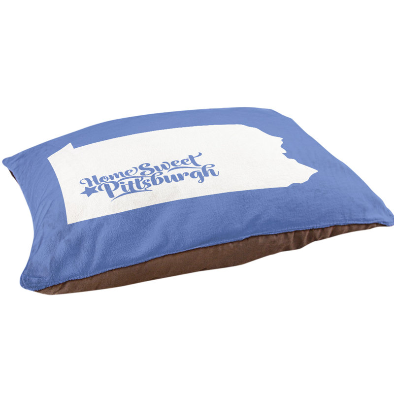 Coussin d’intérieur pour chien pittsburgh pennsylvanie, Grand (l 50 po x P 40 po x H 7 po), Bleu