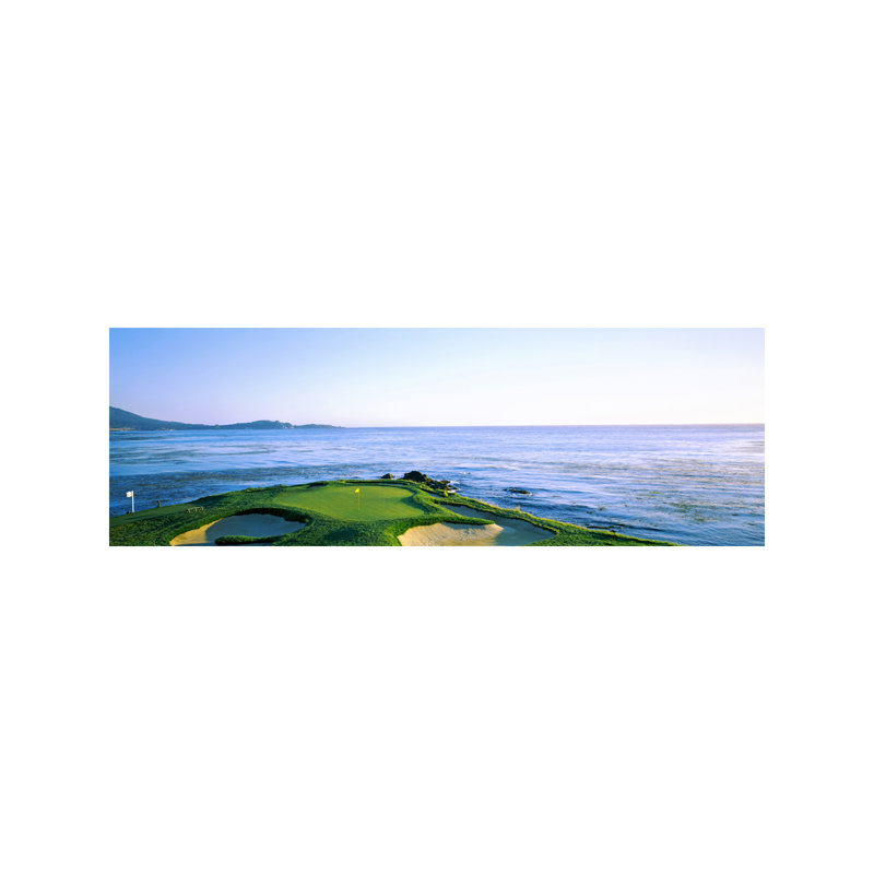 7th Hole, Pebble Beach Golf Links, Monterey County, California, USA 1 Piece Wrapped Canvas Panoramic Wall Art