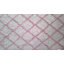Tapis performance blanc / rose à poils longs et motif à treillis Cuanaic-1542548005