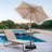 2 Piece Outdoor Chaise Lounge Set With Umbrella