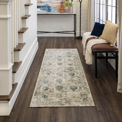 Tapis oriental crème / vert Darica