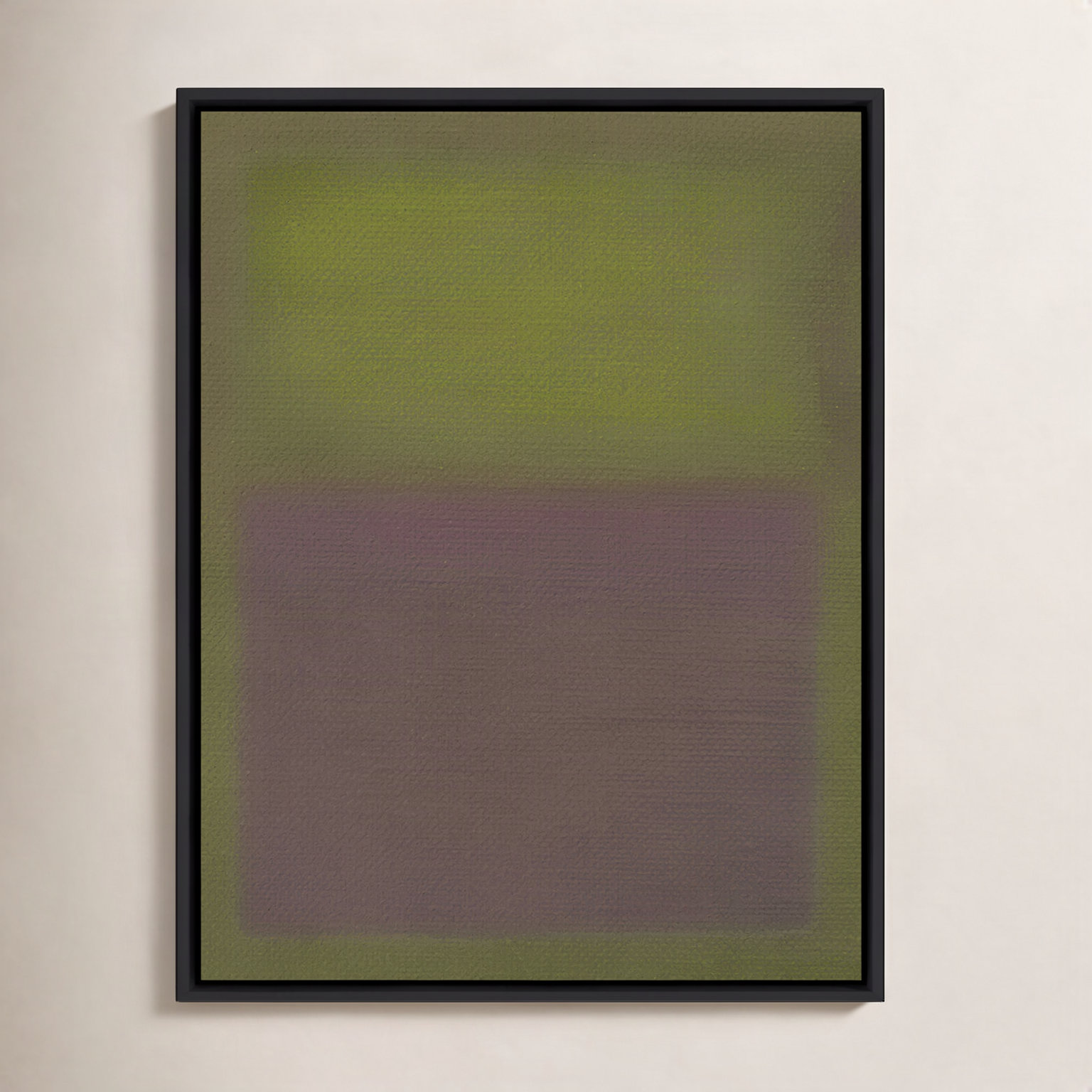 Composition Deep by Charles Stuart, 48" H x 36" W x 2" D, Green, Black