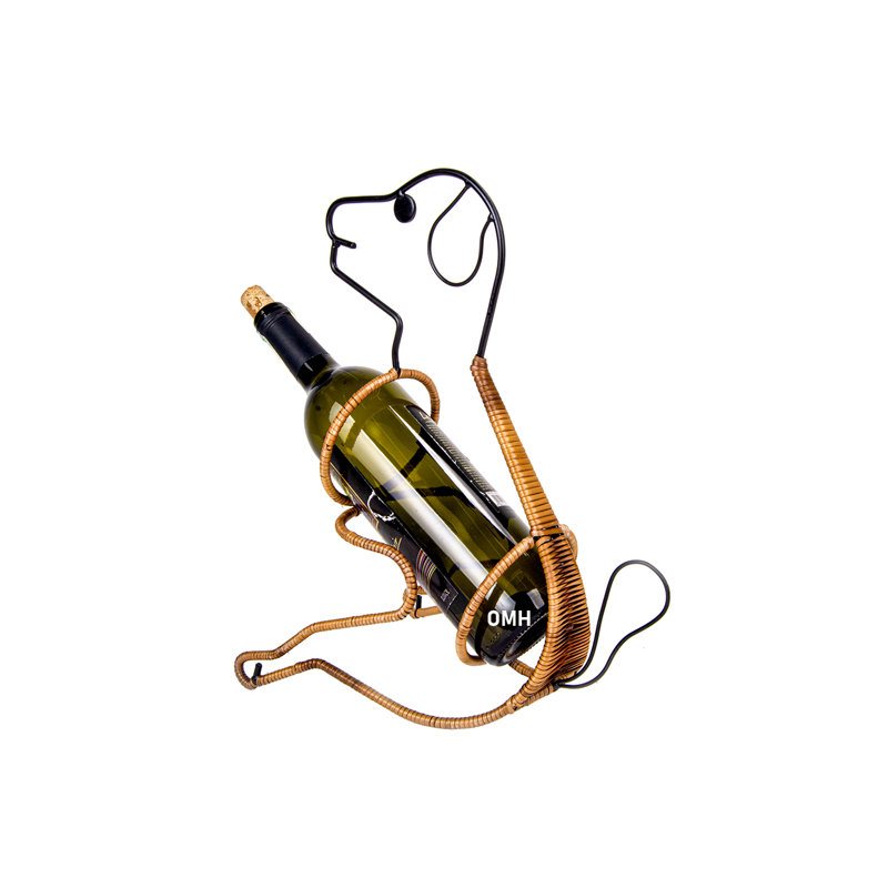 1 Bottle Tabletop Wine Bottle Rack in Black