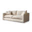 Causeuse-coussin standard en chenille crème et blanc-22893633