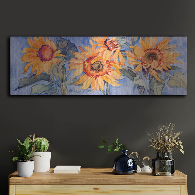 Luxe «Sunflowers VI» par Sharon Pitts, Me «Sunflowers VI» par Sharon Pitts, H 12 po x l 36 po