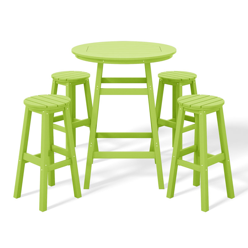 Laguna 5-Piece Round Bar Set, Lemon
