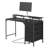 47 inch Computer Desk with Smart LED Lights Power Outlets 4 Large Drawers
